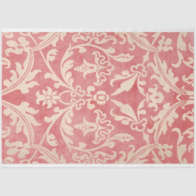 Papel de Decoupage do Red Demask (Frente )