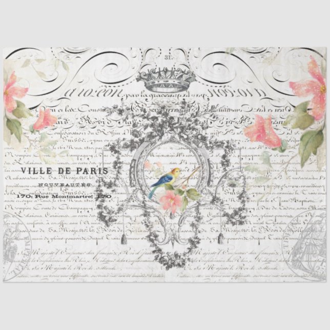 Papel de Decoupage Ephemera (Frente )