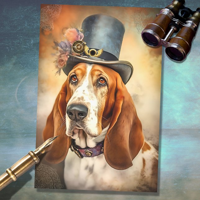 Papel de Decoupage Steampunk 2 de Hound Basset (Criador carregado)