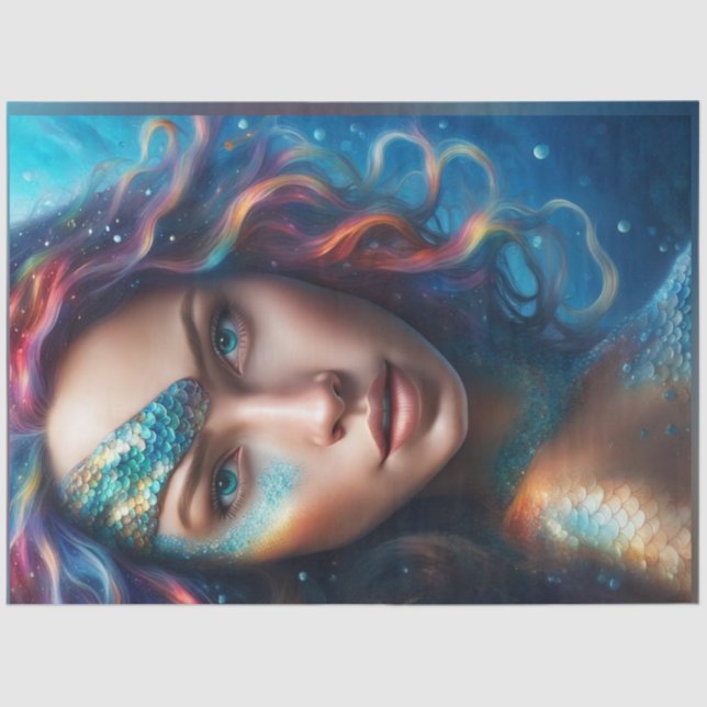 Papel de Descamação de Retratos Sereia (Frente )