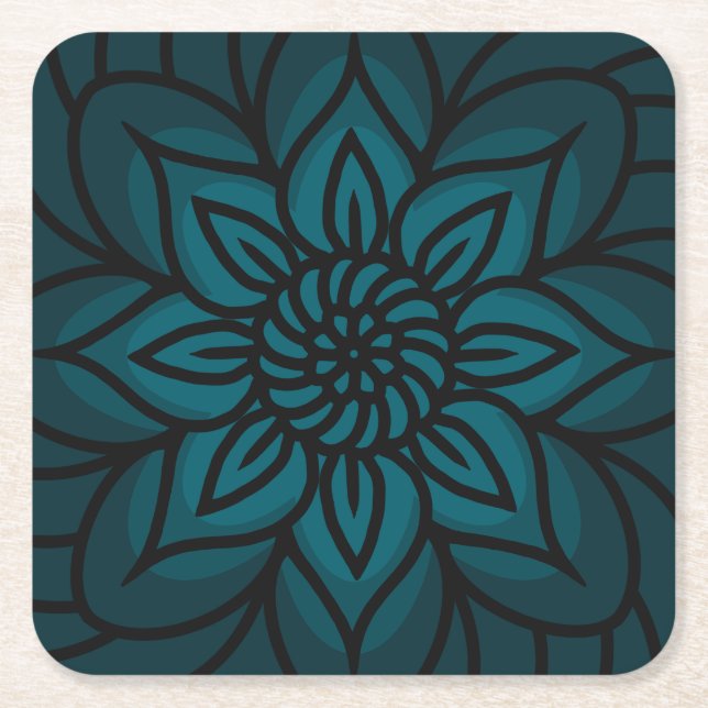 Papel de Design Mandala Porta-Copos (Frente)