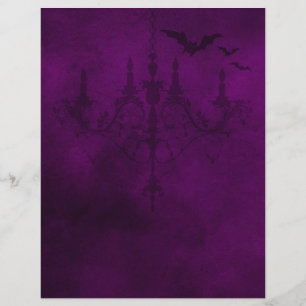 Papel de Dia das Bruxas Roxo Gótico