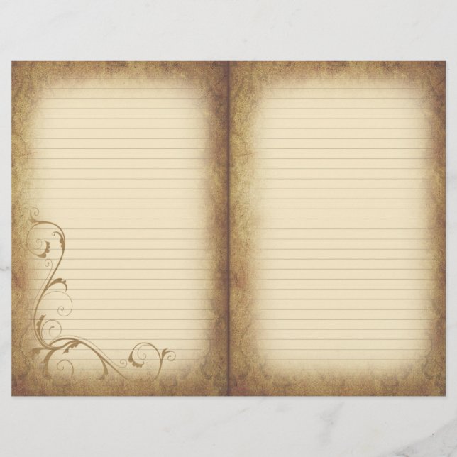 Papel de Diário vitoriano de envelhecimento aceler (Frente)