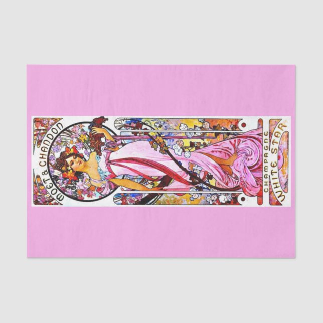 Papel de dissociação 10"x15" - Alphonse Mucha 1 (Frente )