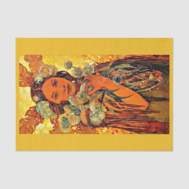 Papel de dissociação 10"x15" - Alphonse Mucha 2 (Frente )