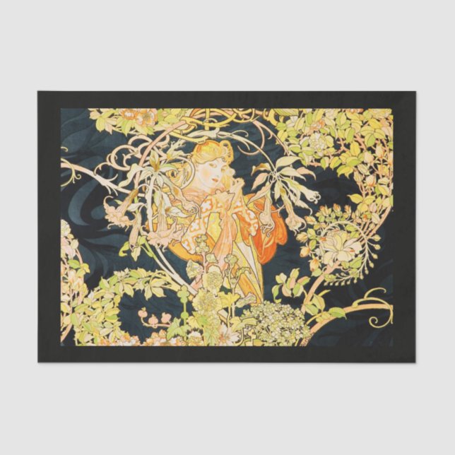 Papel de dissociação 10"x15" - Alphonse Mucha 34 (Frente )