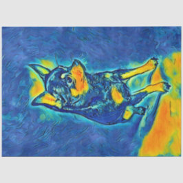 Papel de dissociação colorida azul e amarelo Chihu