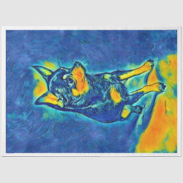 Papel de dissociação colorida azul e amarelo Chihu