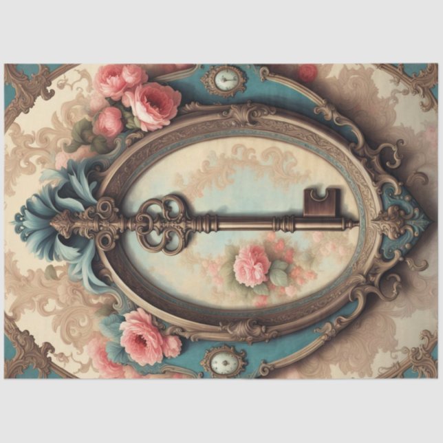 Papel de dissociação da chave Rococo vitoriano - R (Frente )