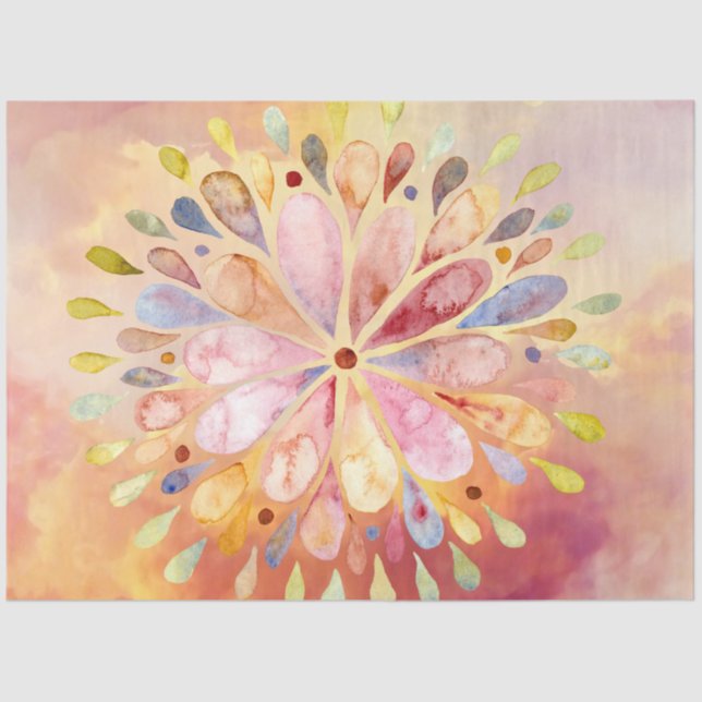 Papel de dissociação da mandala floral (Frente )