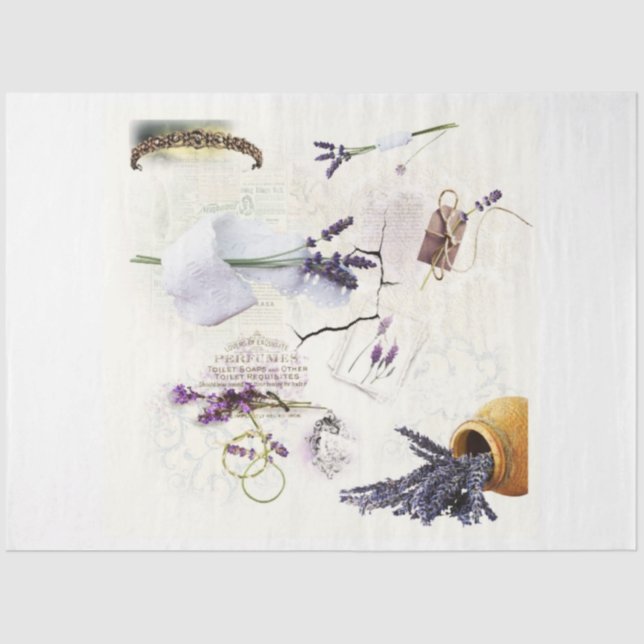 Papel de dissociação de lavandas e rendas (Frente )