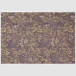 Papel de dissociação de toalhas roxas e douradas