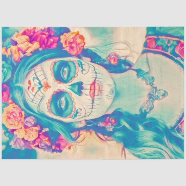 Papel de dissociação do crânio de açúcar penoso vi (Frente )