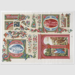 Papel de dissociação do ornamentado vermelho e Dou