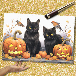 Papel de dissociação dos gatos do Halloween 4