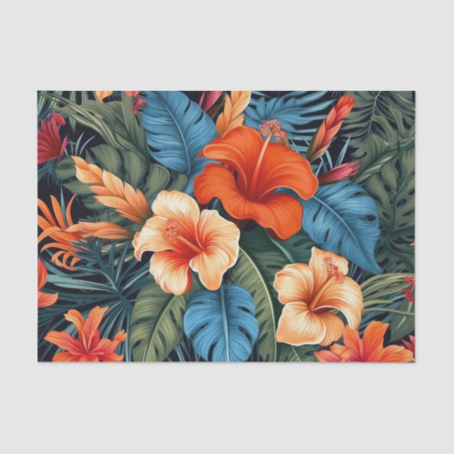 Papel de dissociação flexível tropical - Flores vi (Frente )