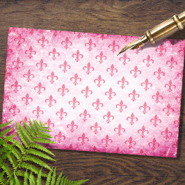 Papel de dissociação rosa Fleur De Lis