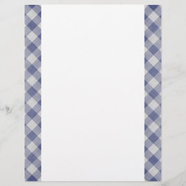 Papel De Dois Lados De Gingham Azul