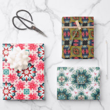 PAPEL DE EMBALAGEM - 3 CASAS DE JUNGLE DE ÁGUA