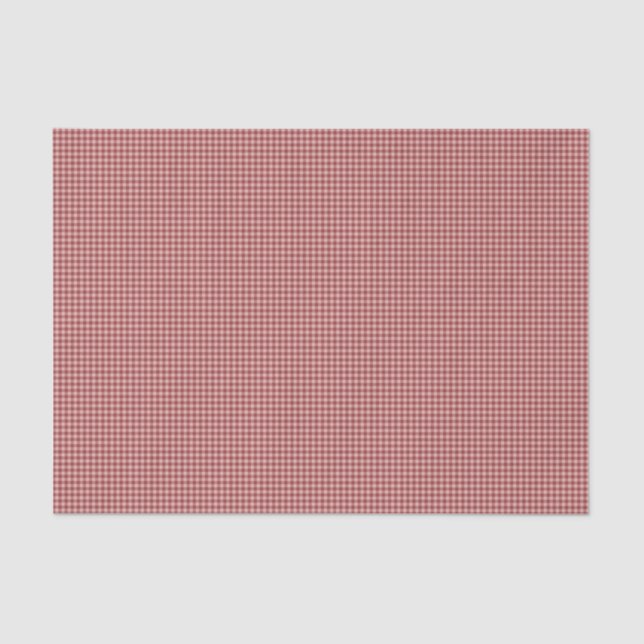 PAPEL DE EMBALAGEM Burgundy Gingham-TISSUE (Frente )