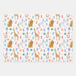 Papel De Embalagem De Animais Da Parte