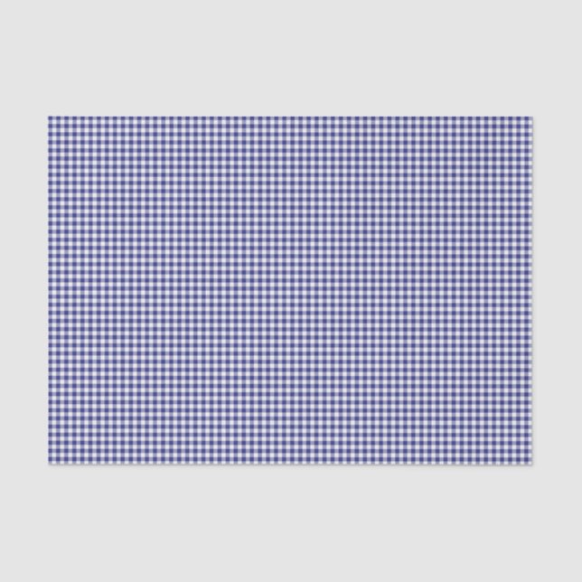 PAPEL DE EMBALAGEM DE TECIDO Gingham-Branco-Azul (Frente )