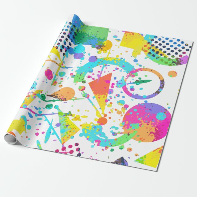 Papel de embrulhamento de Design de presente de pa (Desenrolado)