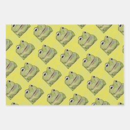 papel de embrulhamento de impressão de sapo