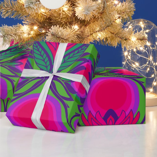 papel de embrulhamento de presente da vintage 60s  (Feriados)