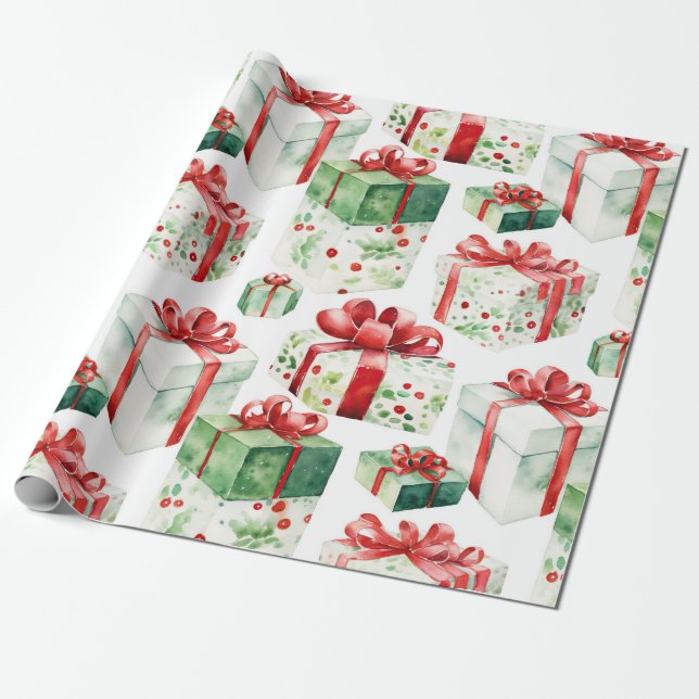 Papel de embrulhamento de presente de Natal! (Desenrolado)