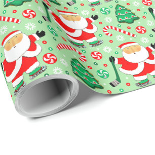 Papel de embrulhamento de presente de Natal para e