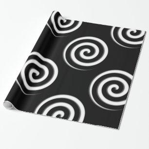 Papel de embrulhamento de presente espiral hipnóti