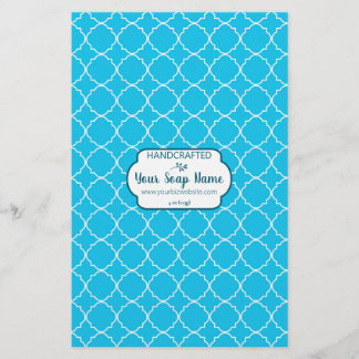 Papel de embrulhamento de sabão azul e branco