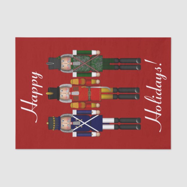 Papel de embrulhamento de tecidos trio-vermelhos (Frente )