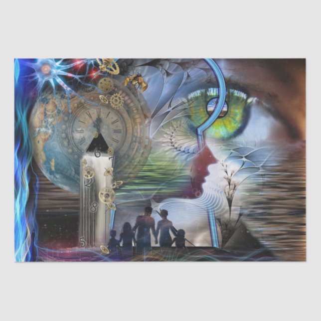 Papel de embrulhamento gráfico visionário ilustrad (Frente )