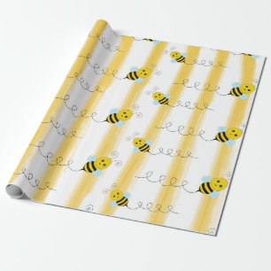 Papel de embrulho Abelha Bumble Bee Presente Mel A