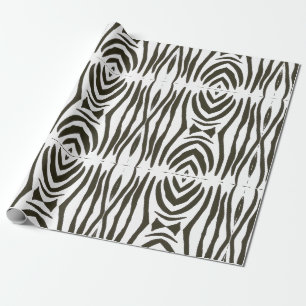 Papel de embrulho abstrato preto-branco em faixa d