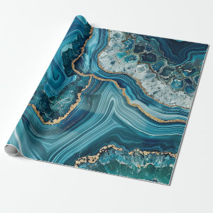 Papel de embrulho Ágata Azul