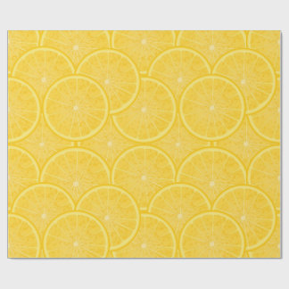Papel de embrulho amarelo de fruta cítrica em fati