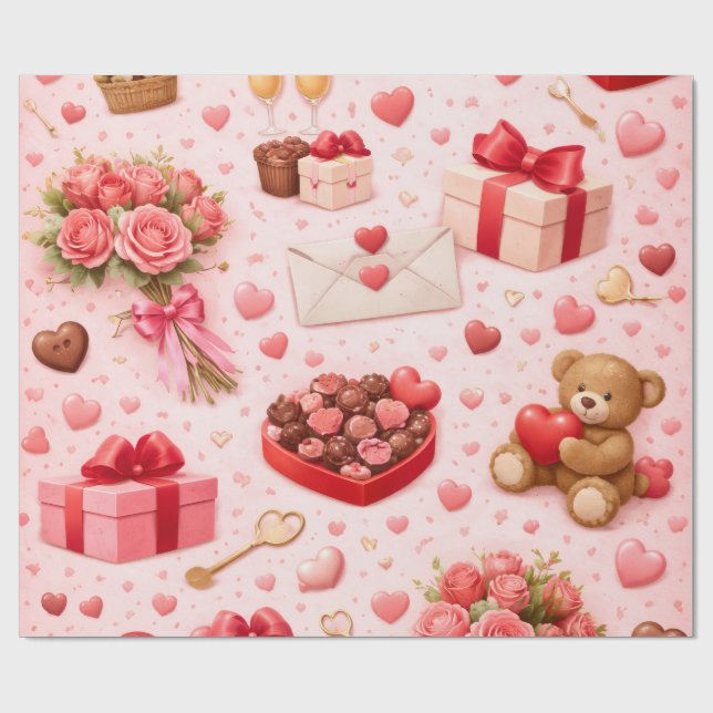 Papel de embrulho - amor envolvente (Aberto)