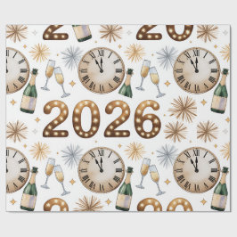 Papel de embrulho - Ano Novo 2026 Papel de embrulh