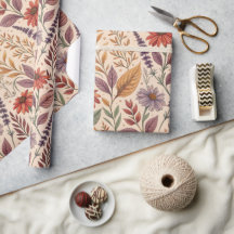 Papel de embrulho Apothecary Moody Autumn Floral
