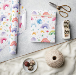 Papel de embrulho Arco-íris, Papel de presente Col