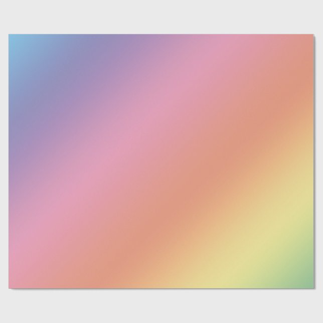 Papel de embrulho Arco-íris Pastel (Aberto)