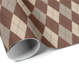 Papel de embrulho argila grande bege e marrom