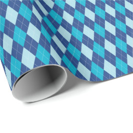 Papel de embrulho Argyle Azul