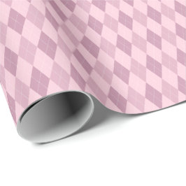 Papel de embrulho argyle em tons rosa