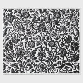 Papel de embrulho artístico "Botânico monocromátic