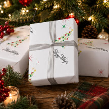 Papel de embrulho Árvore de Natal Férias Felizes