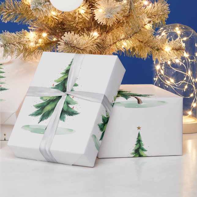 Papel de embrulho Árvore de Natal Pinheiro Minimal (Feriados)